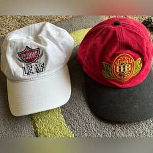 Pair of cigar hats. Swisher, sweets, and big butt cigars.